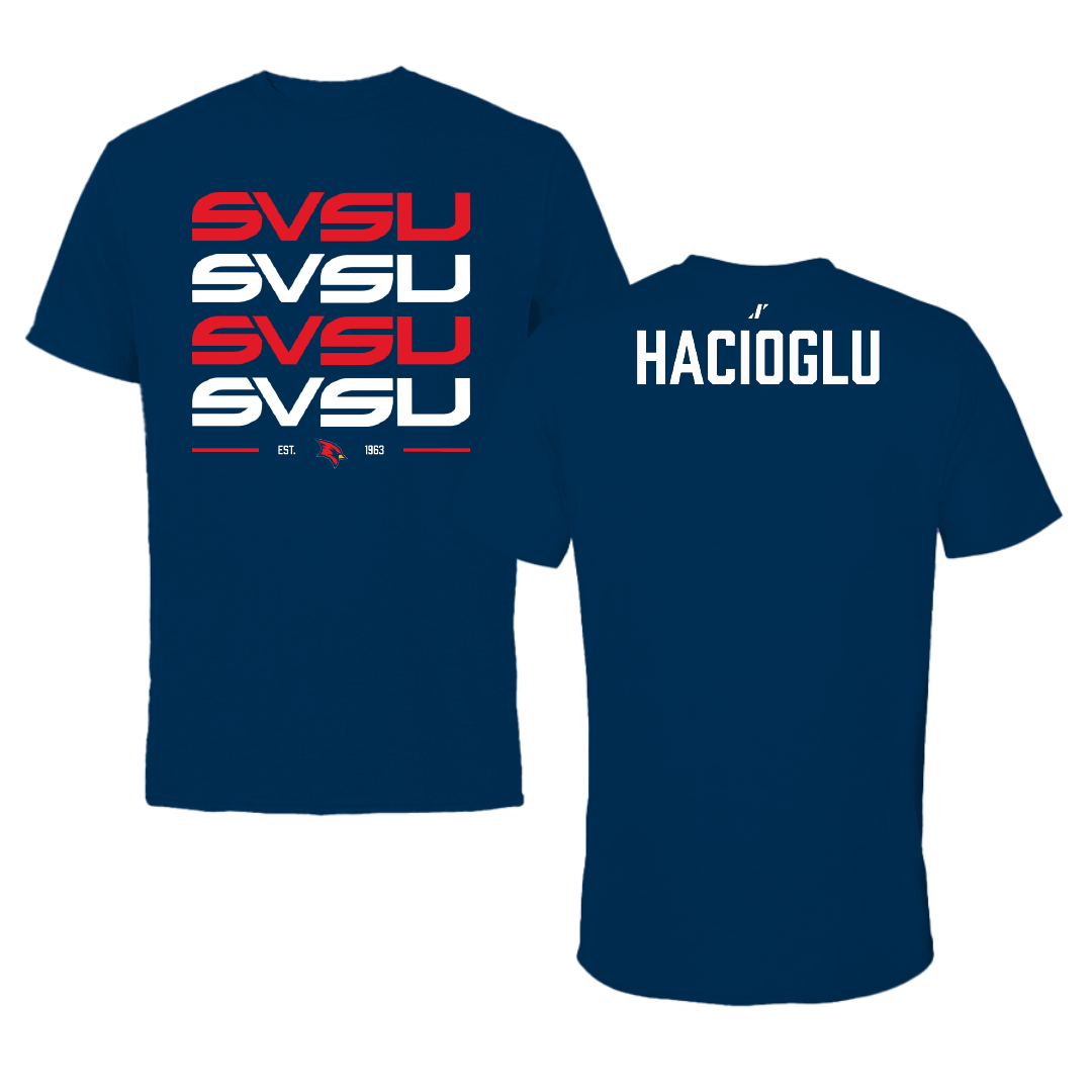 Saginaw Valley State University Swimming & Diving Navy General Performance Tee - Alp Hacioglu