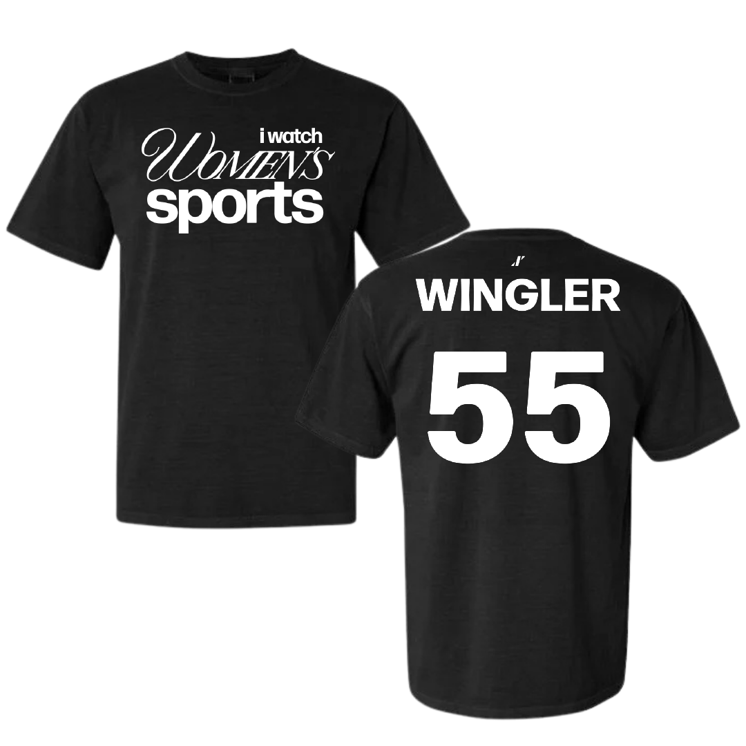 Basketball (W) Black WHM Comfort Colors Tee - #55 Kendall Wingler