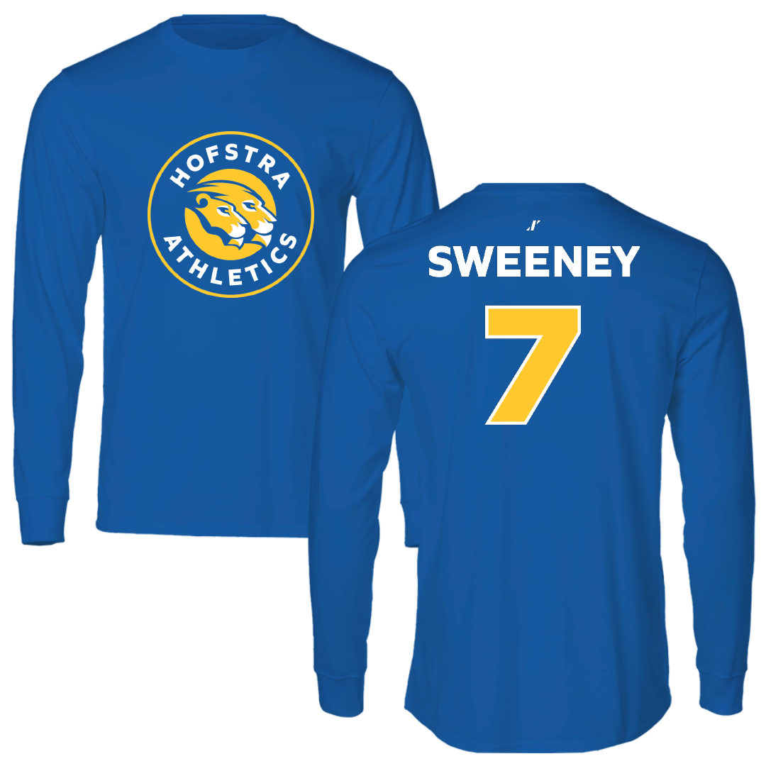 Hofstra University Baseball Blue Long Sleeve - #7 Michael Sweeney