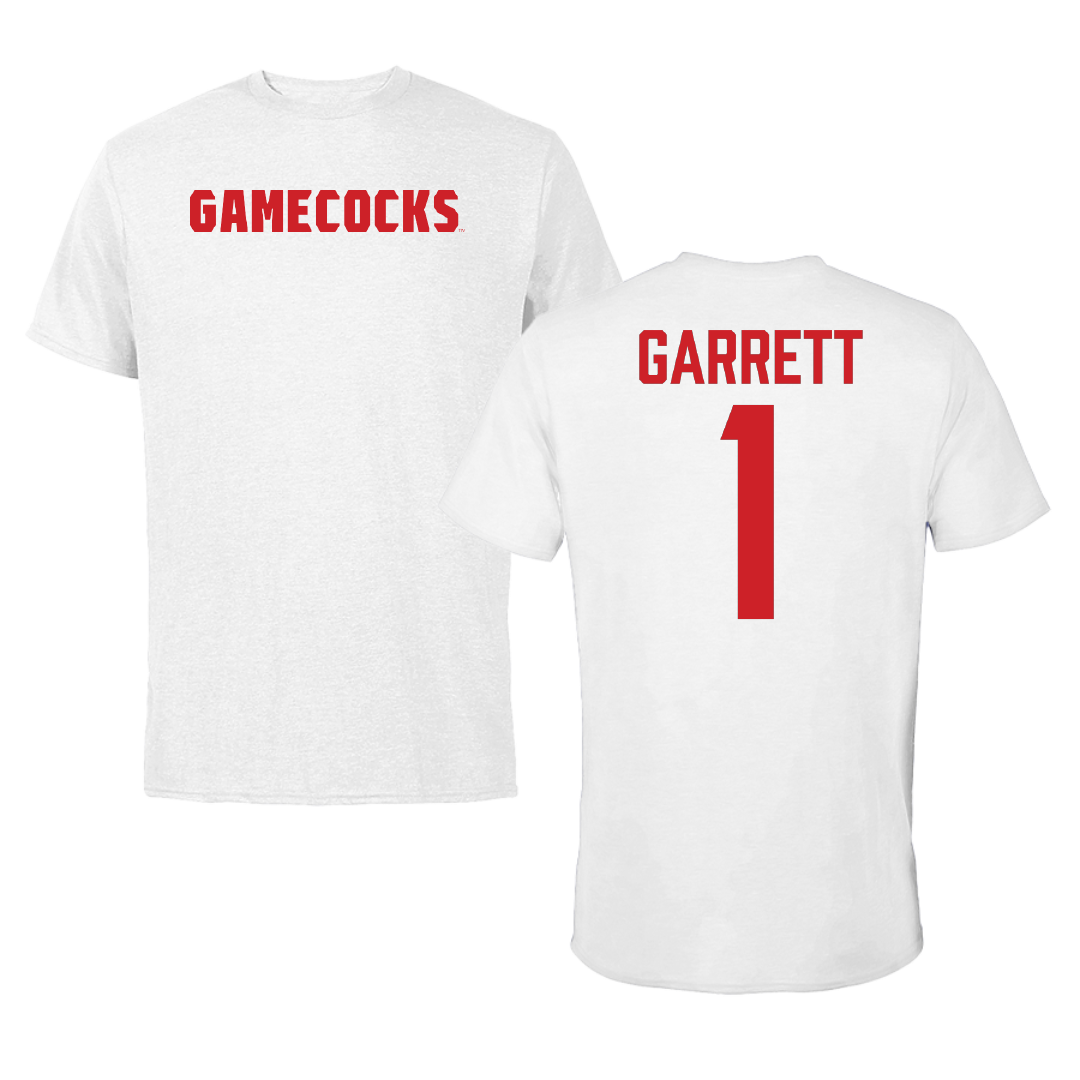 Jacksonville State University Volleyball White Performance Tee - #1 Ellie Garrett