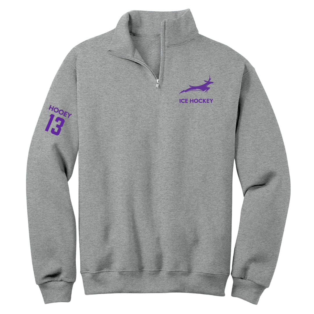 Grand Canyon University Ice Hockey (W) Sport Gray Quarter-Zip - #13 Natalya Hooey
