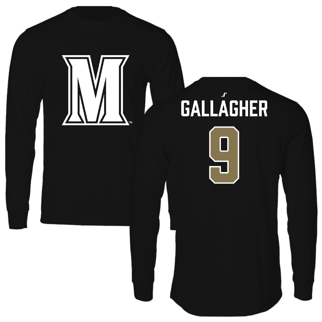 Mount St. Mary's University Soccer Black Long Sleeve - #9 Peyton Gallagher