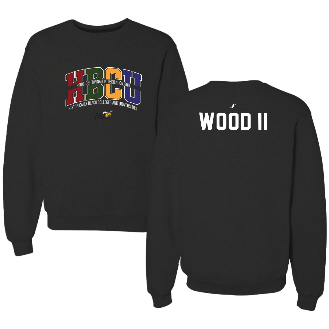 Alabama State University TF and XC Black HBCU Crewneck - Kevin Wood II