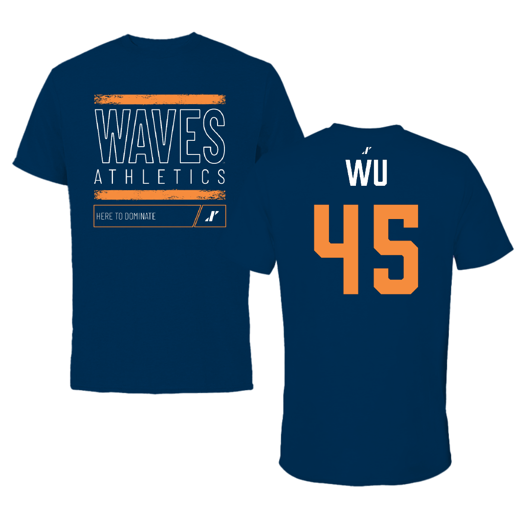 Pepperdine University Baseball Navy Dominate Tee - #45 Arnold Wu