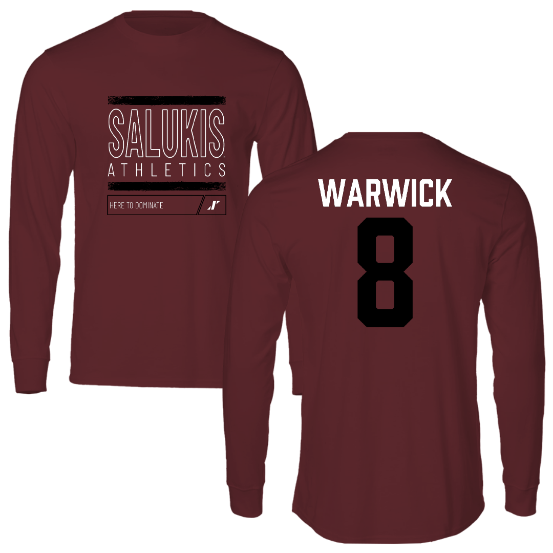 Southern Illinois University at Carbondale Softball Maroon Dominate Performance Long Sleeve - #8 Elizabeth Warwick