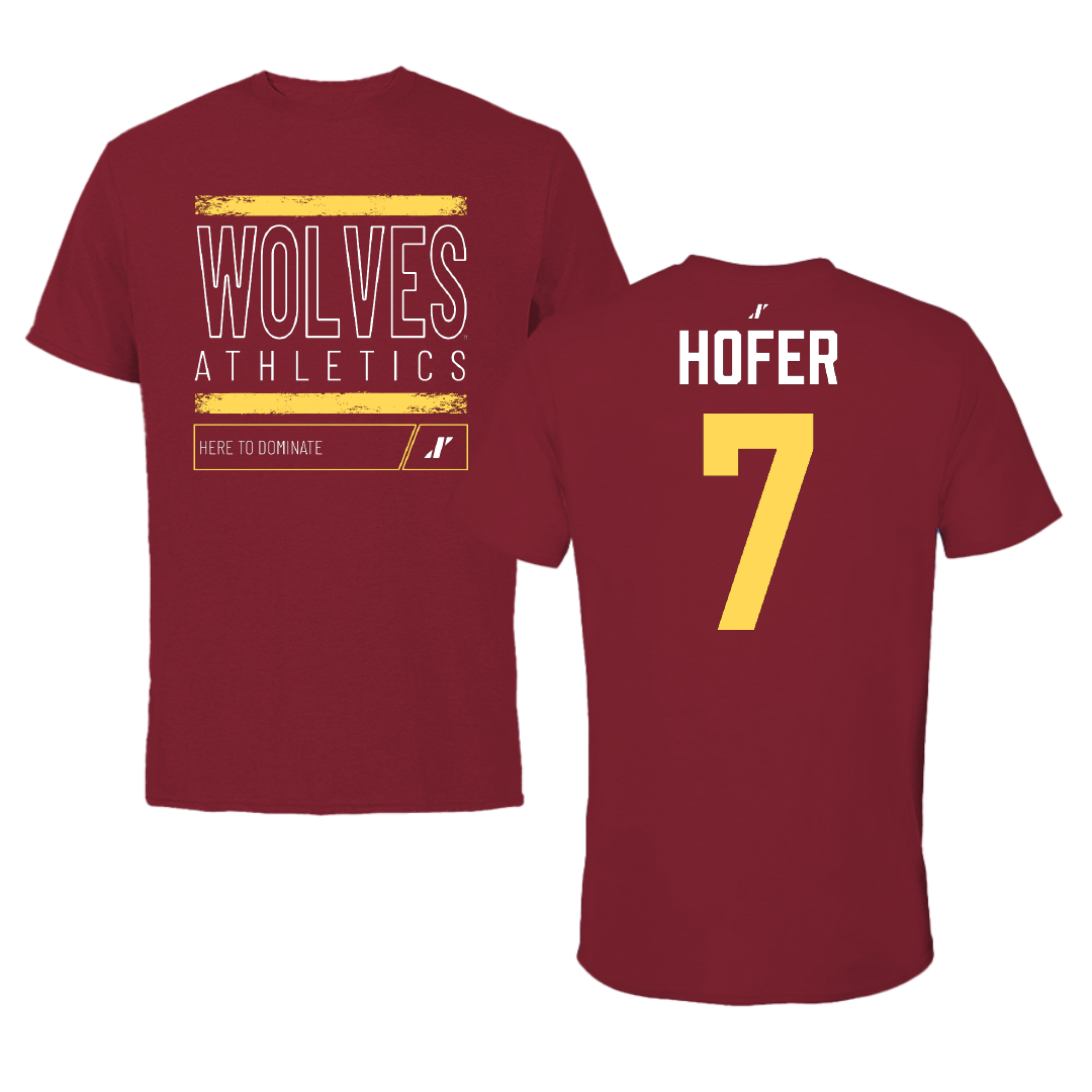 Northern State University Soccer Cardinal Dominate Tee - #7 Jaylee Hofer
