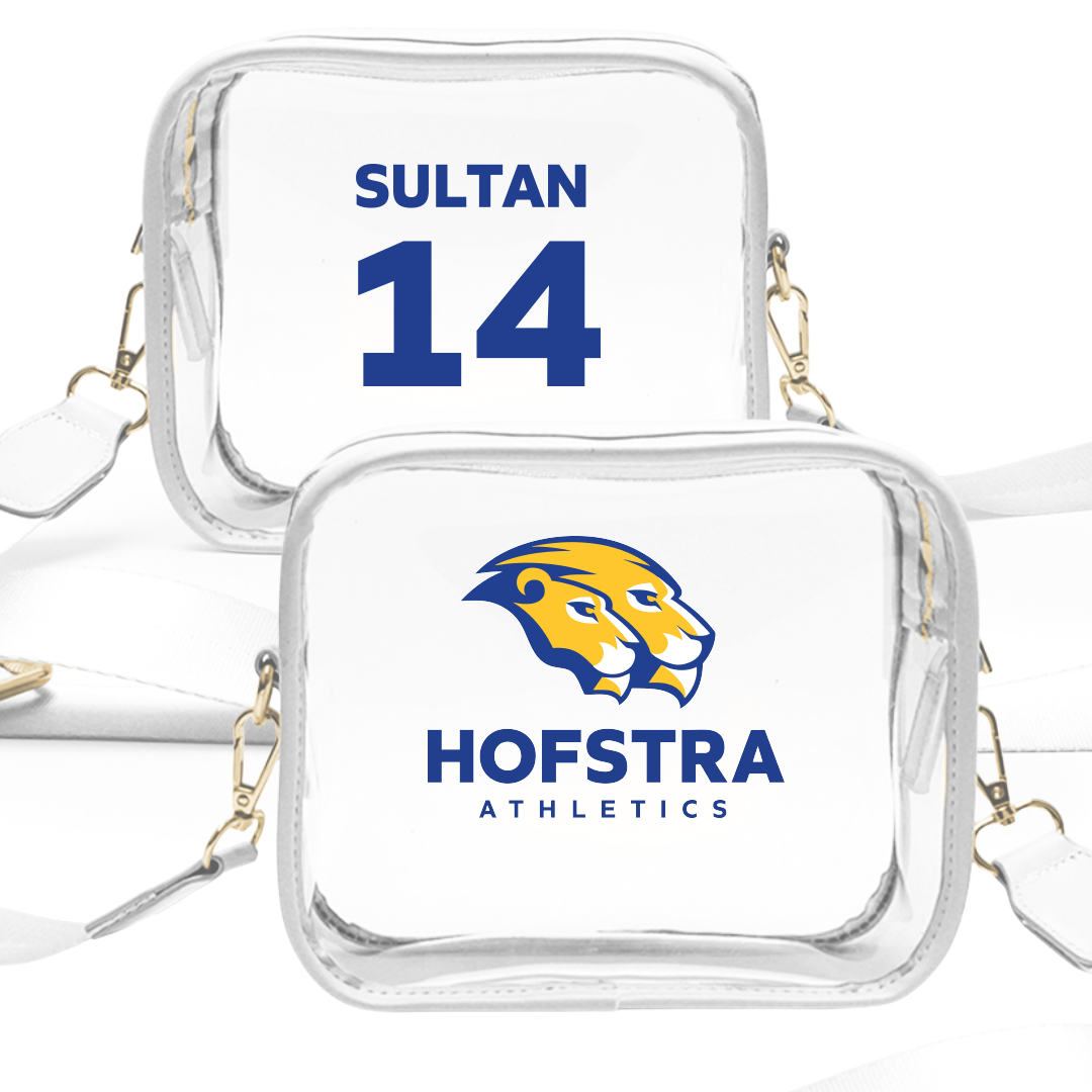 Hofstra University Softball White Clear Stadium Bag - #14 Gabby Sultan