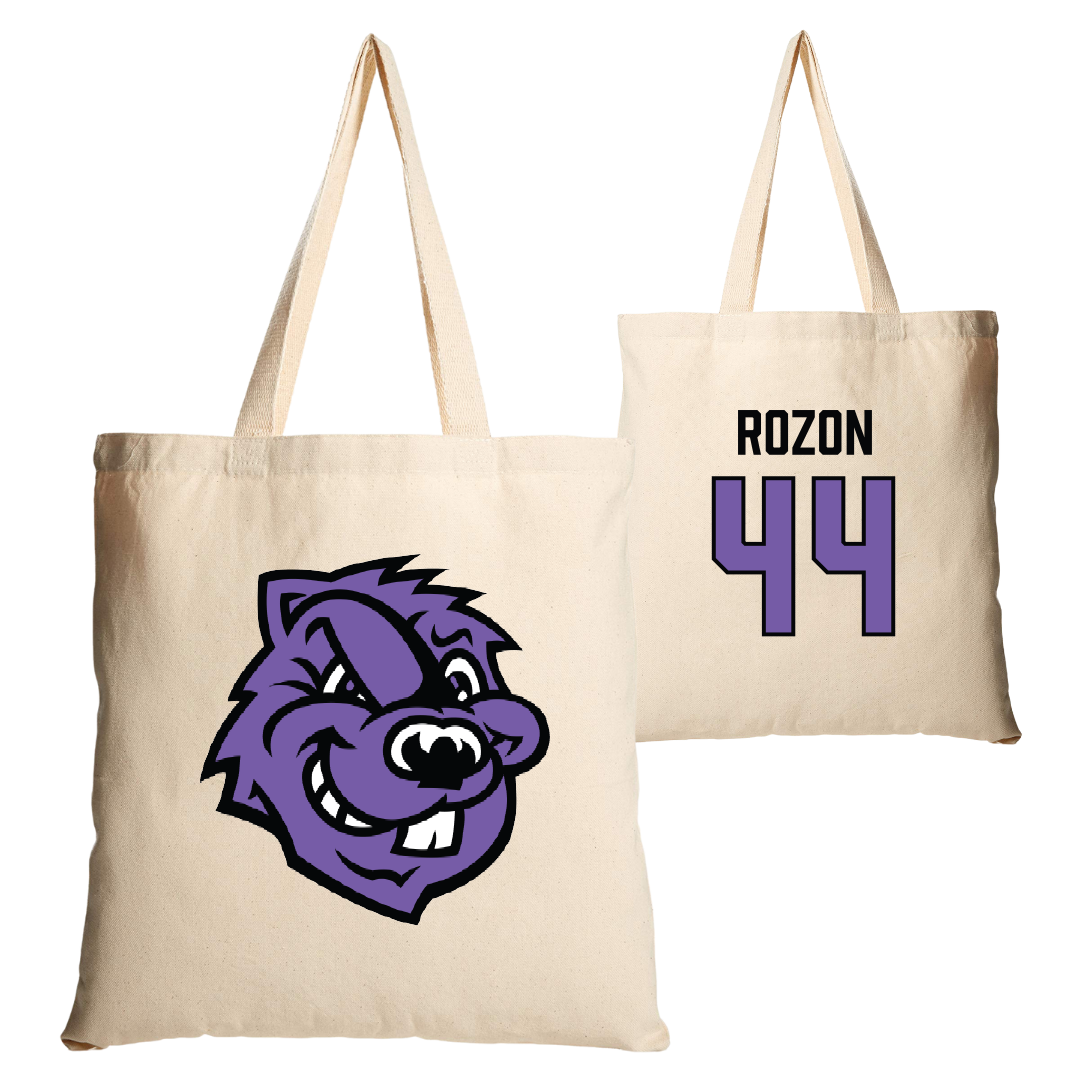 The City College of New York Baseball Tan Canvas Tote Bag - #44 Alexander Rozon