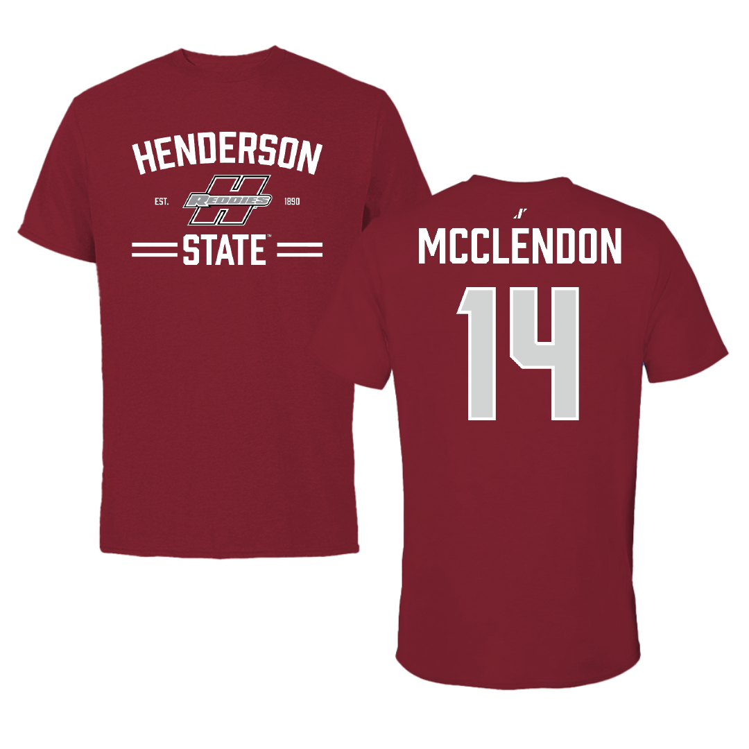 Henderson State University Baseball Cardinal General Tee - #14 Cole McClendon