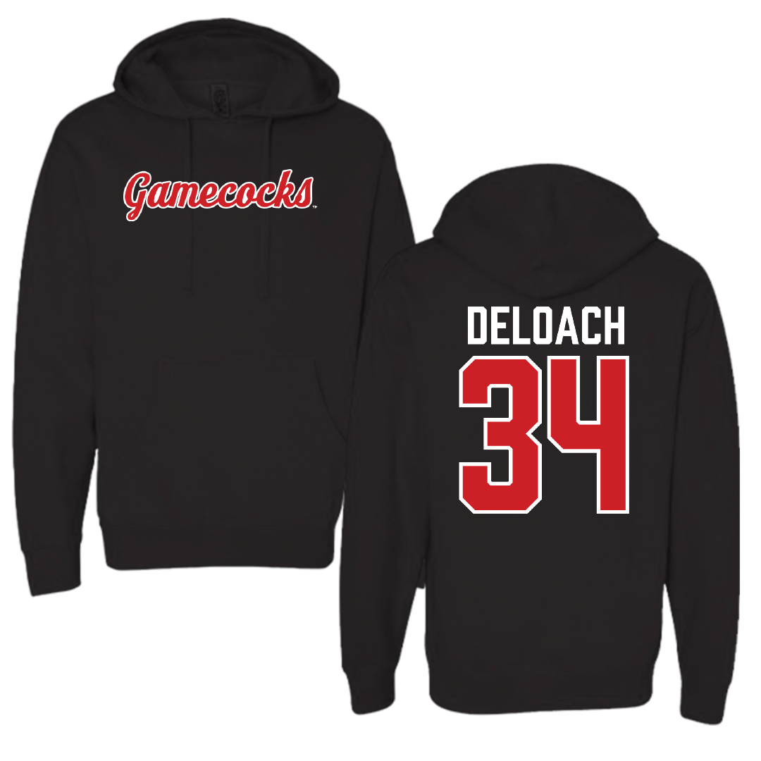 Jacksonville State University Football Black Hoodie - #34 Dajwon DeLoach