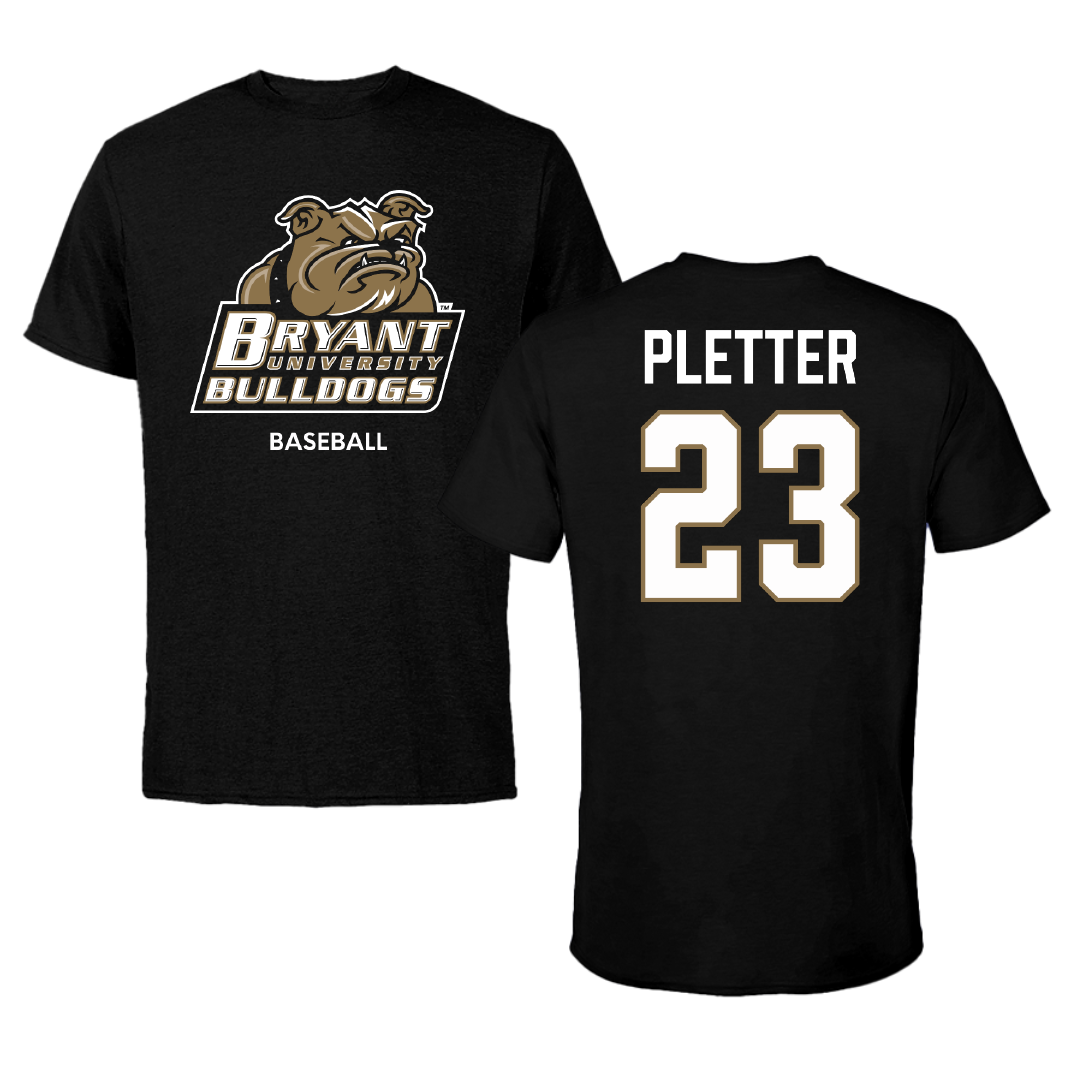 Bryant University Baseball Black Performance Tee - #23 Jack Pletter