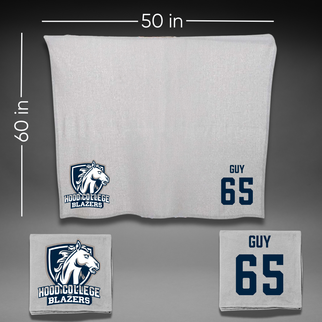 Hood College Field Hockey (W) Gray Blanket - #65 Grace Guy