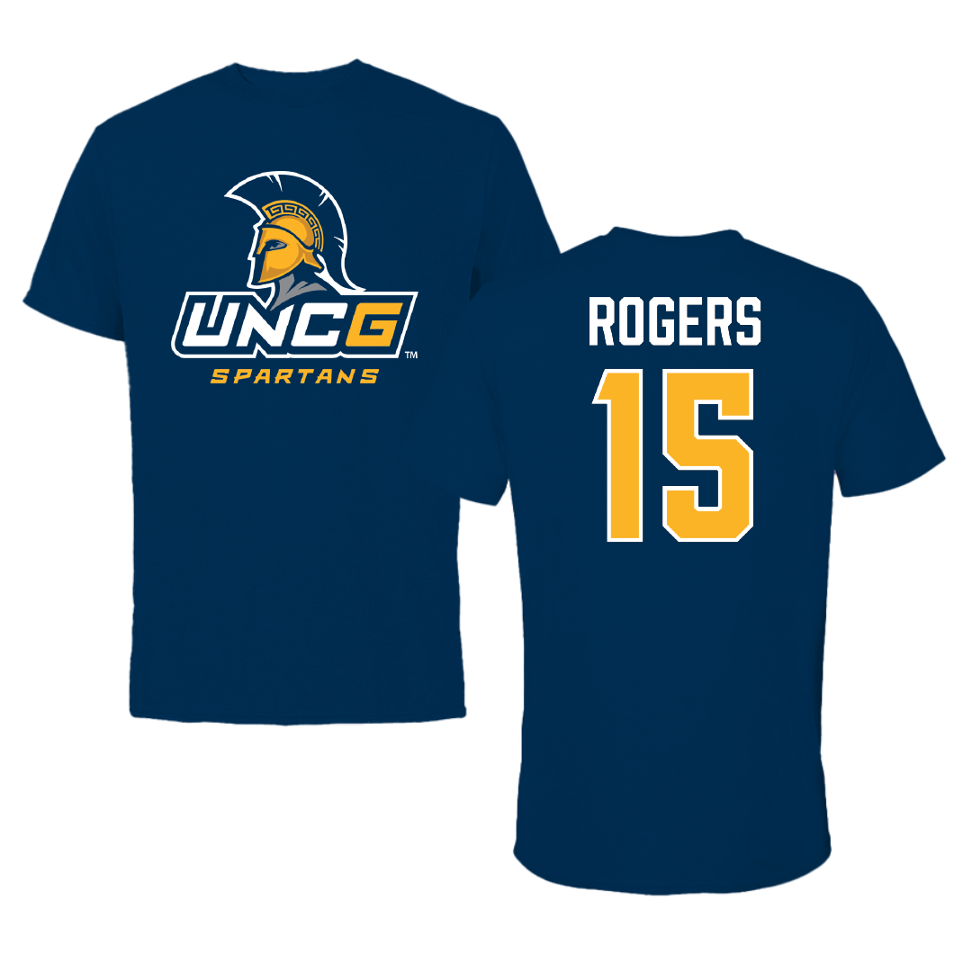 UNC Greensboro Baseball Navy Performance Tee - #15 Eddie Rogers