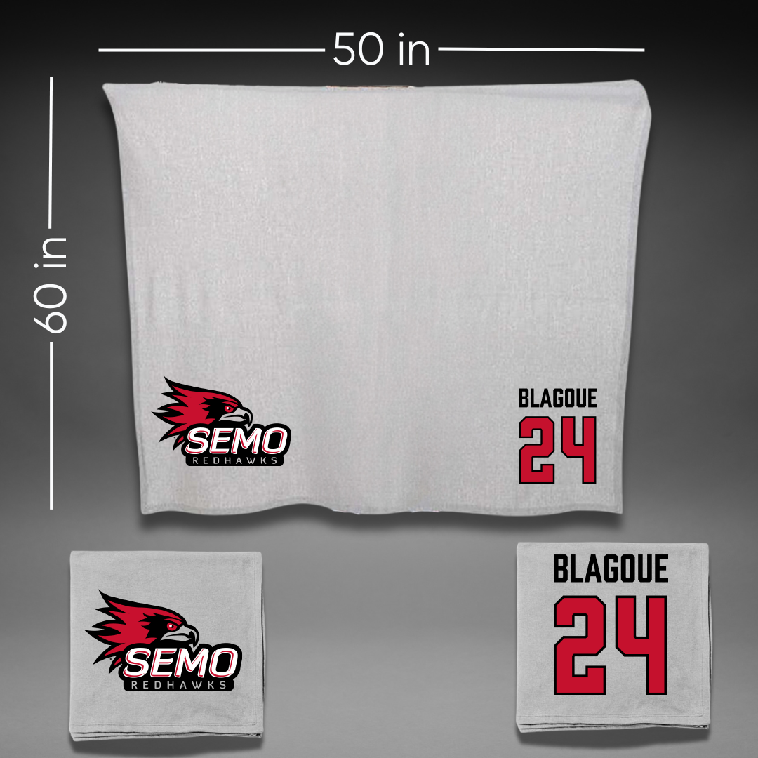 Southeast Missouri State University Softball Gray Blanket - #24 Lilly Blagoue