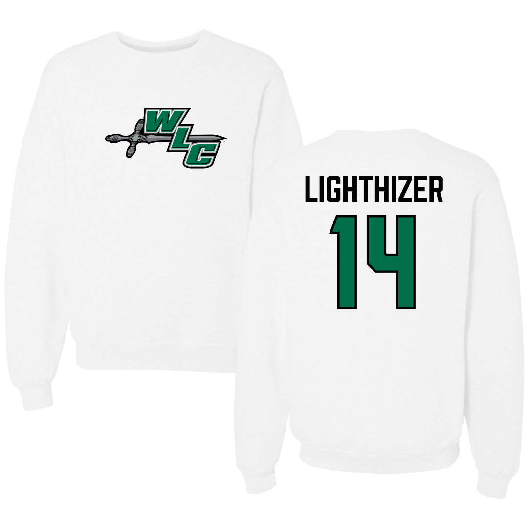 Wisconsin Lutheran College Softball White Crewneck - #14 Emma Lighthizer