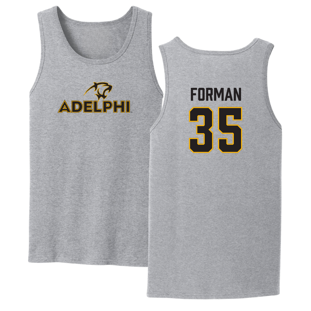 Adelphi University Baseball Sport Gray Tank Top - #35 CJ Forman