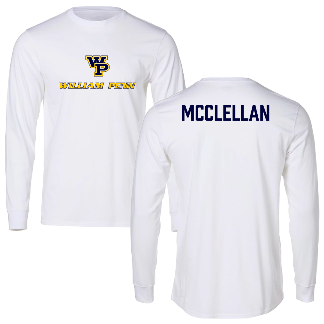 William Penn University TF and XC White Long Sleeve - Usir Mcclellan