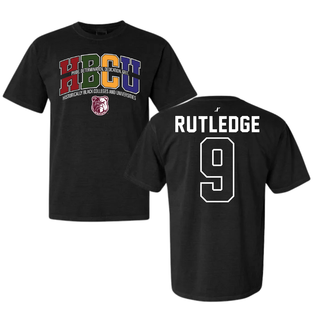 Alabama A&M University Baseball Black HBCU Comfort Colors Tee - #9 Trey Rutledge