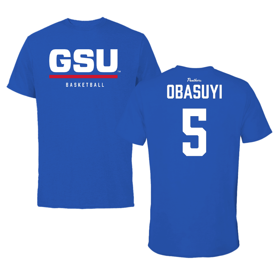 Georgia State University Basketball (W) Blue Tee - #5 Eghosa Obasuyi