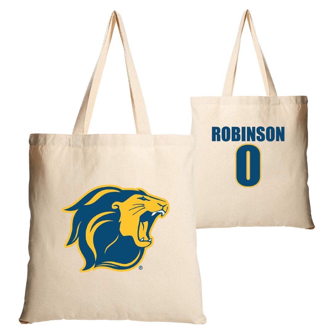 The College of New Jersey Basketball (M) Tan Canvas Tote Bag - #0 Jordan Robinson
