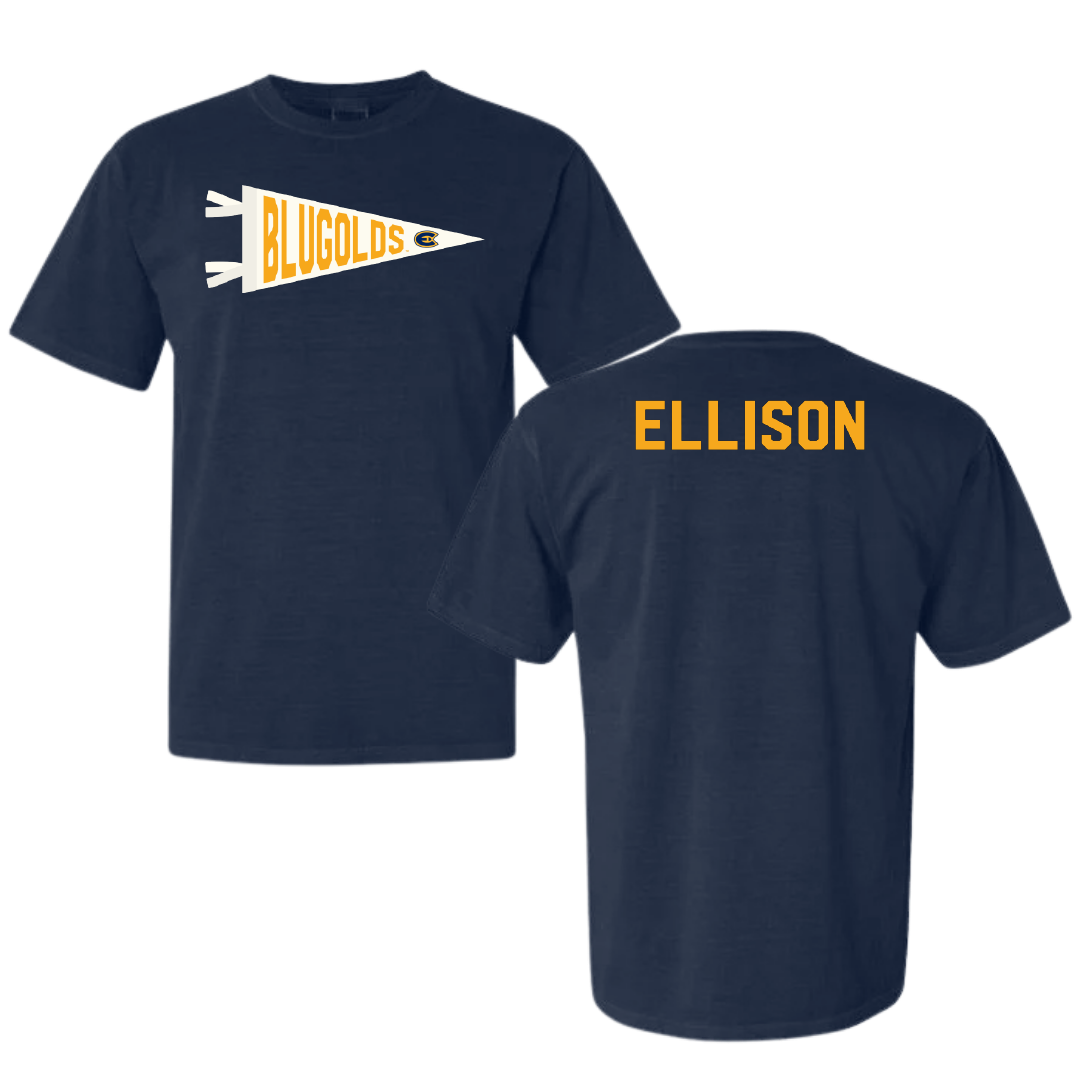 University of Wisconsin-Eau Claire Tennis Navy Pennant Comfort Colors Tee - Avery Ellison