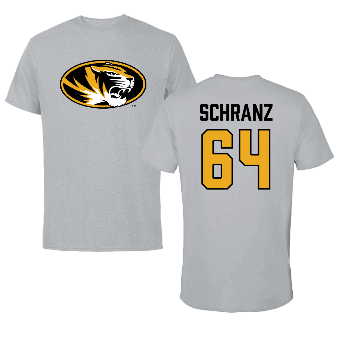 University of Missouri Football Sport Gray Tee - #64 Joe Schranz