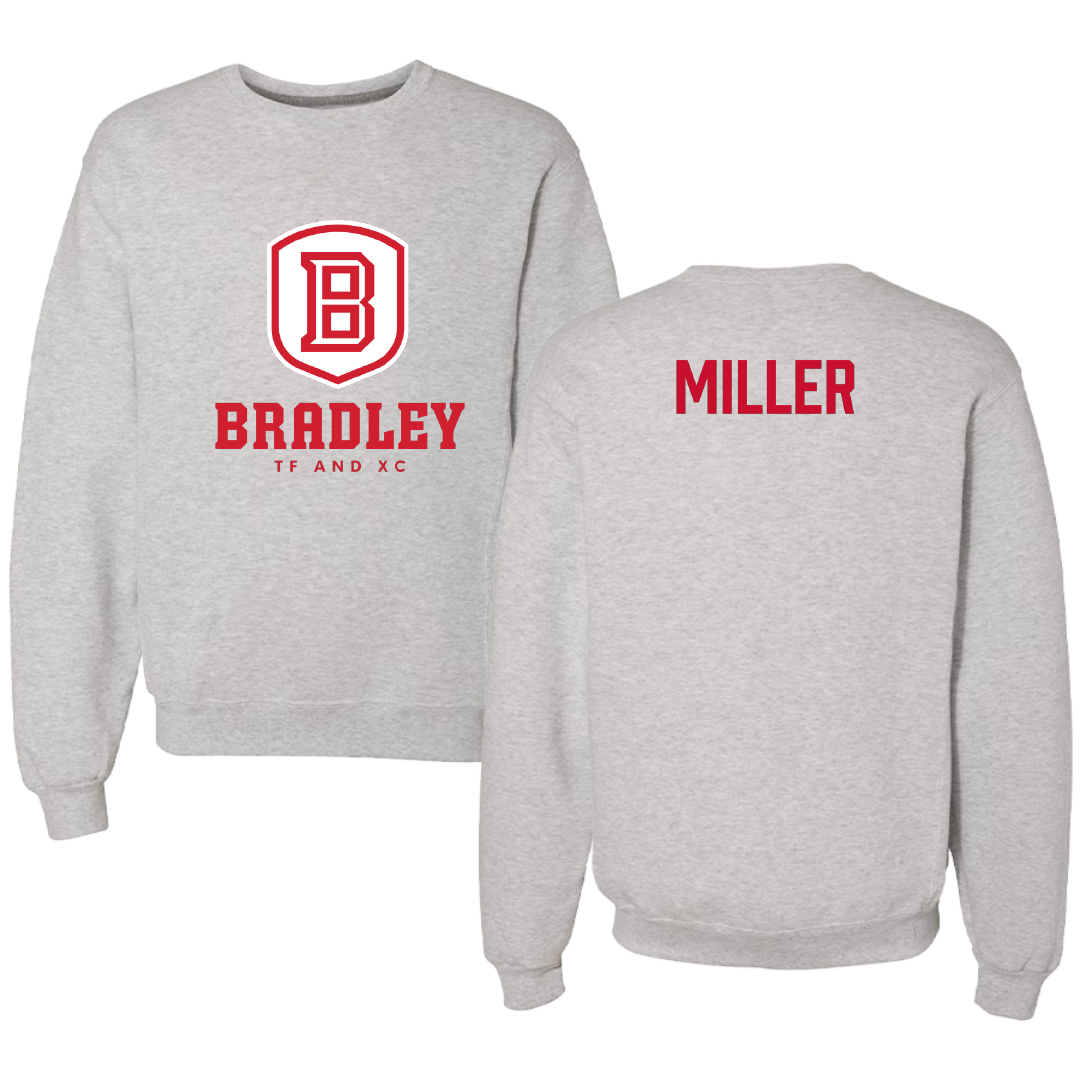 Bradley University TF and XC Gray Crewneck - Nathan Miller