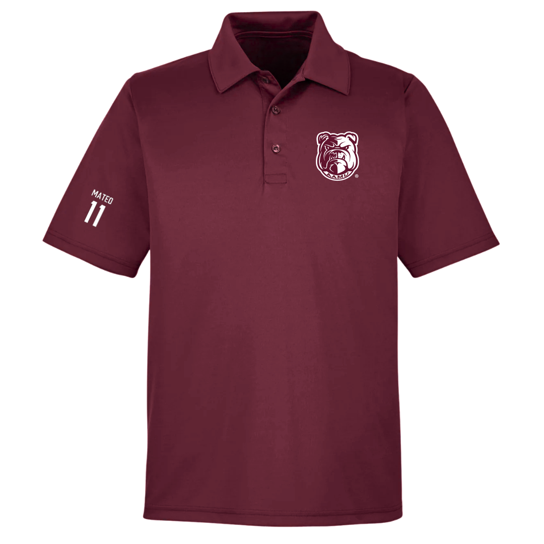 Alabama A&M University Baseball Maroon Polo - #11 Anthony Mateo