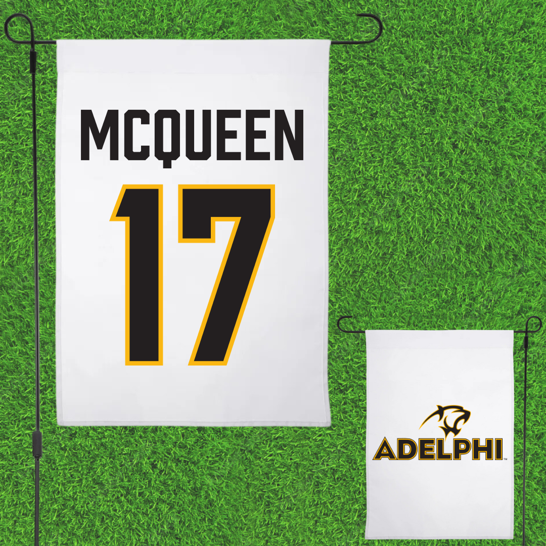 Adelphi University Volleyball (W) White Garden Flag - #17 Macarty McQueen
