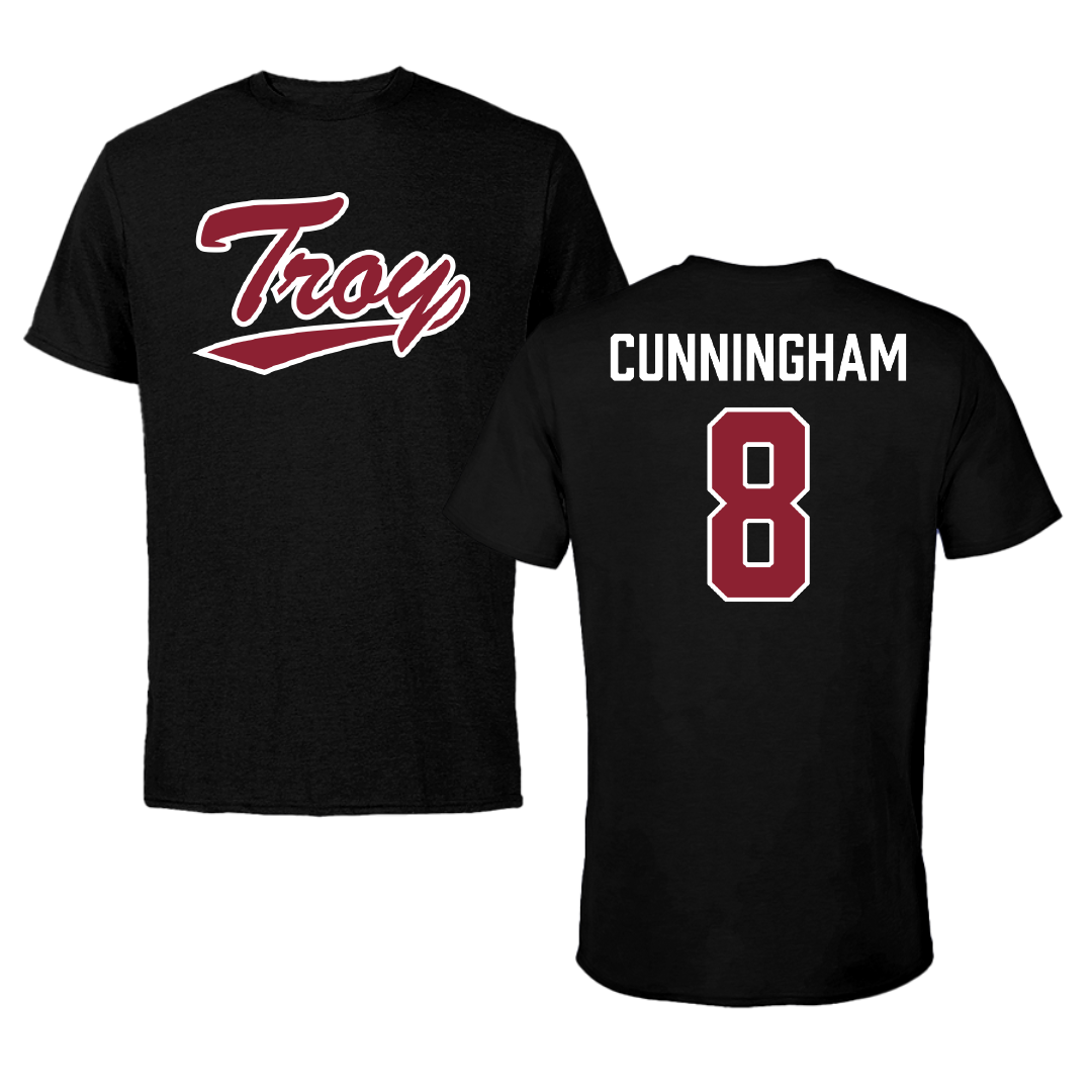 Troy University Softball Black Performance Tee - #8 Ella Cunningham
