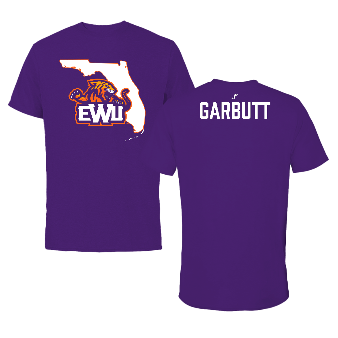 Edward Waters University Football Purple State Performance Tee - Jordan Garbutt