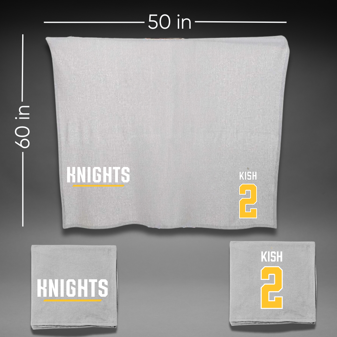 New Jersey City University Baseball Gray Blanket - #2 Shawn Kish