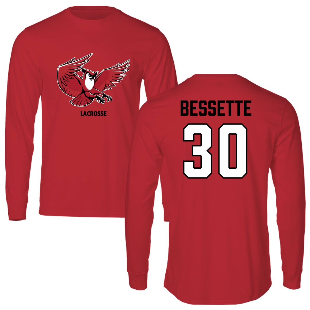 Keene State College Lacrosse (W) Red Performance Long Sleeve - #30 Mabelle Bessette