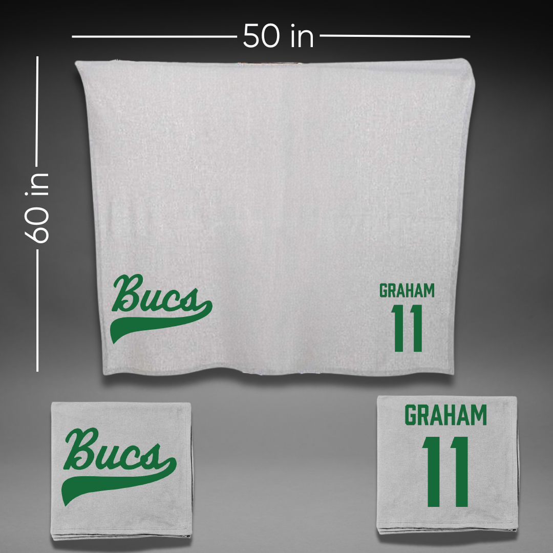 Shelton State Community College Baseball Gray Blanket - #11 Mac Graham