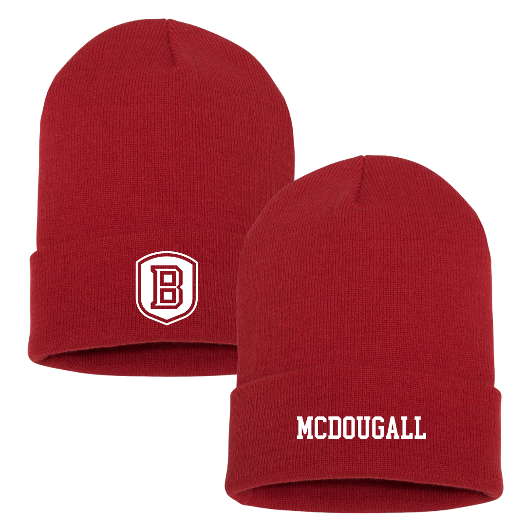 Bradley University Basketball (W) Red Beanie - #1 Claire McDougall