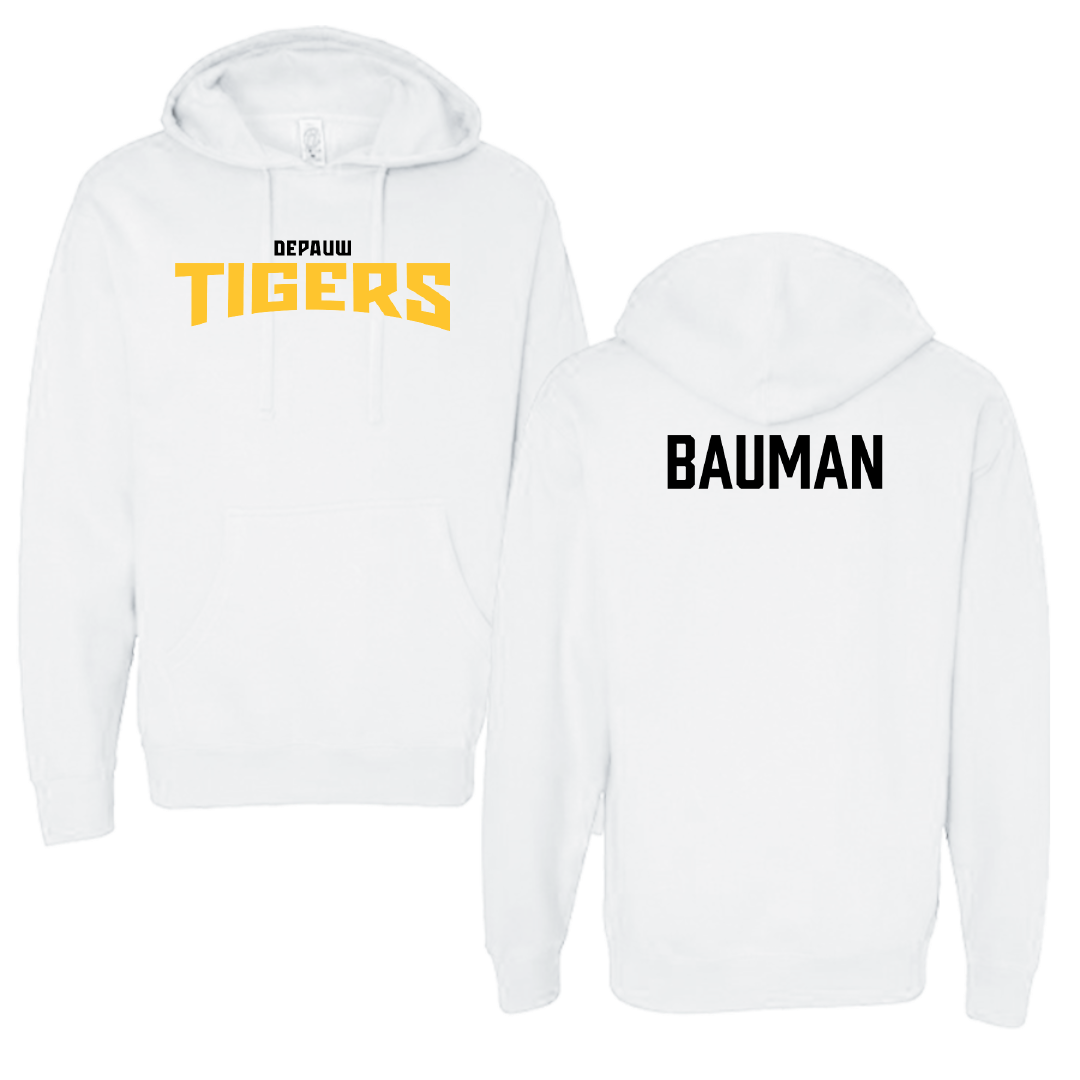DePauw University TF and XC White Classic Hoodie - Nick Bauman