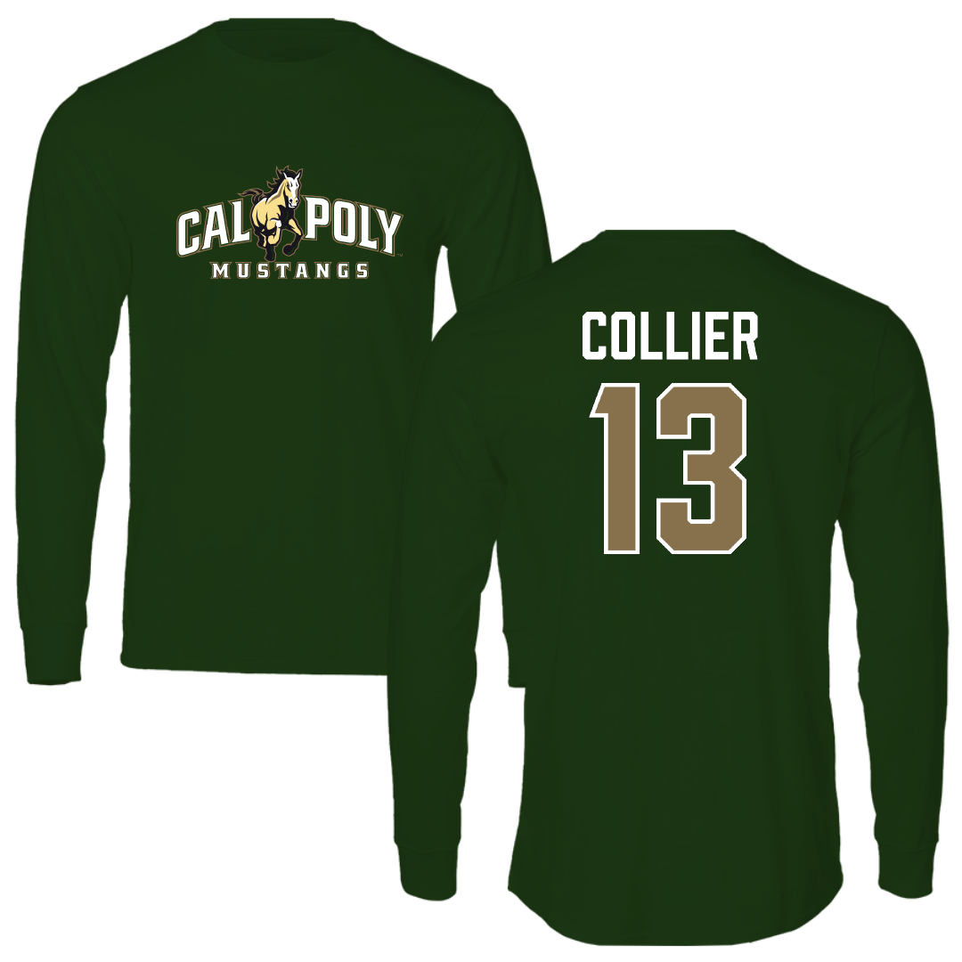 Cal Poly Soccer Forest Green Long Sleeve - #13 Lauren Collier