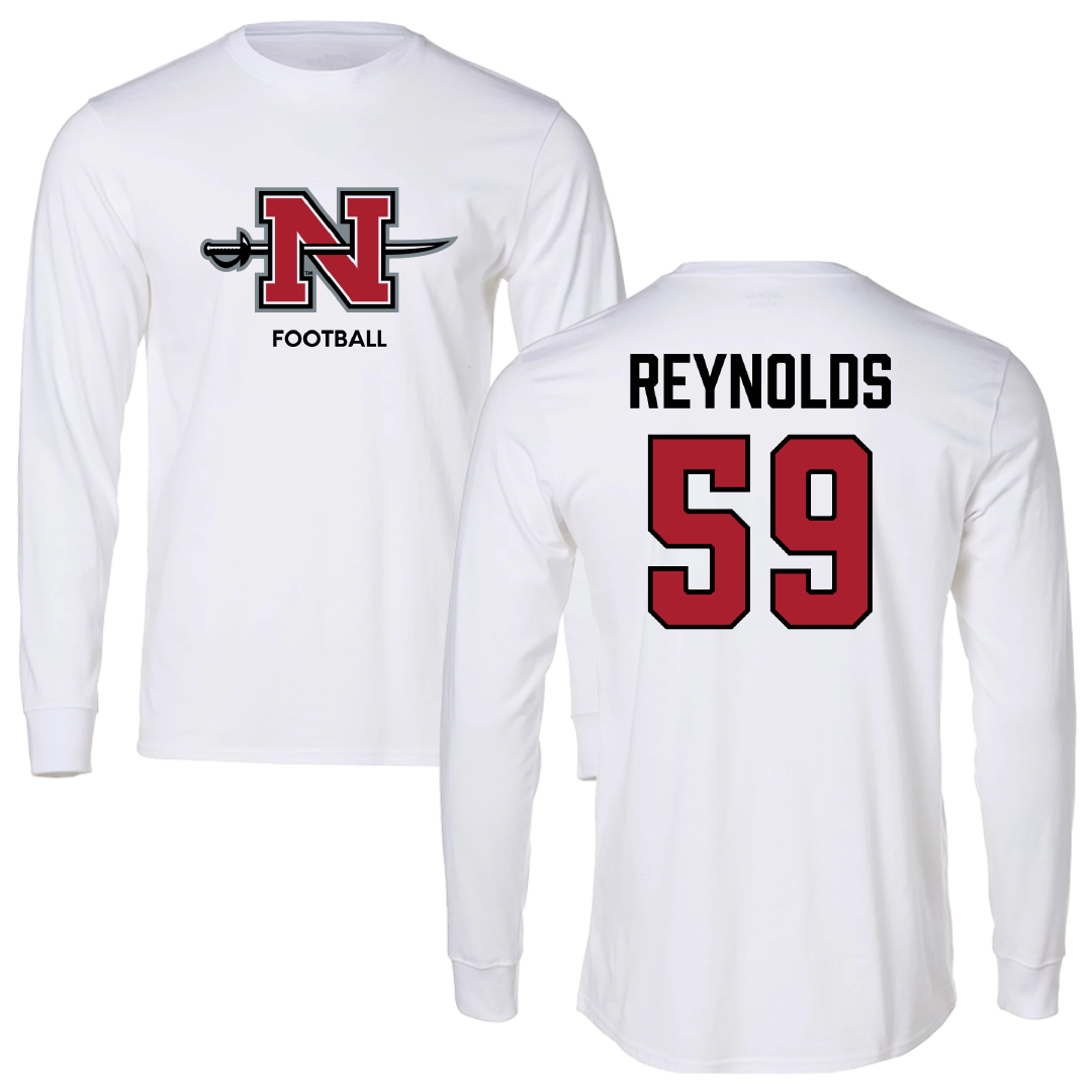 Nicholls State University Football White Long Sleeve - #59 Ethan Reynolds