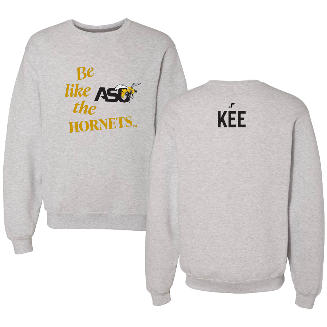 Alabama State University TF and XC Light Gray Be Like Us Crewneck - Vejarrica Kee