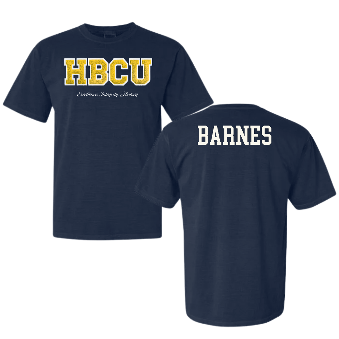 Johnson C. Smith University Golf (M) Navy HBCU Varsity Comfort Colors Tee - Chance Barnes