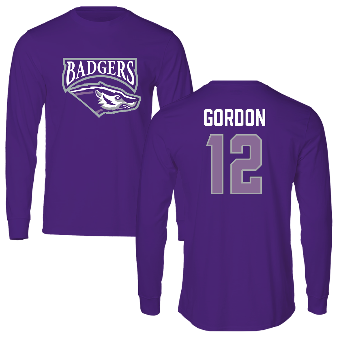 Spring Hill College Basketball Purple Performance Long Sleeve - #12 Natalie Gordon