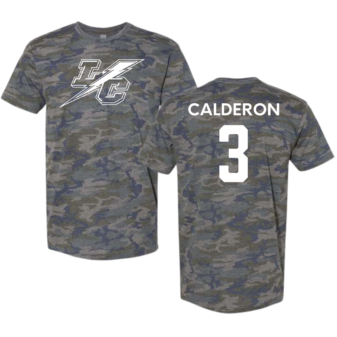 Lehman College Volleyball (M) Vintage Camo Tee - #3 Oscar Calderon