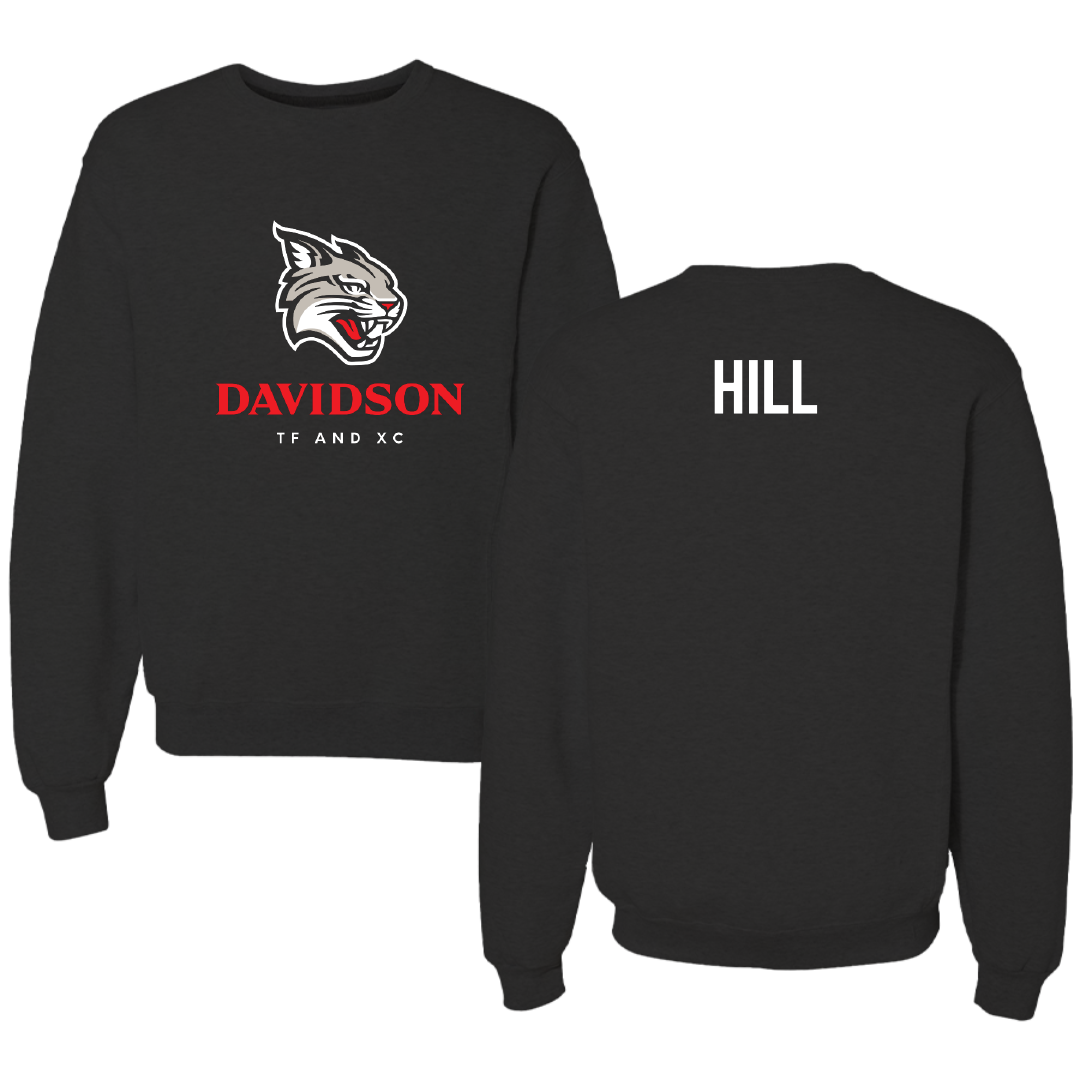 Davidson College TF and XC Black Crewneck - Aidyn Hill