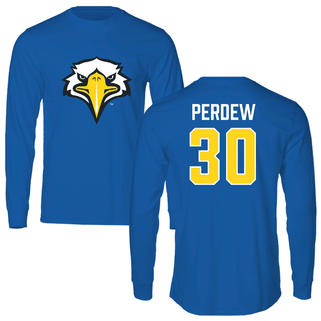 Morehead State University Softball Blue Performance Long Sleeve - #30 Marie Perdew