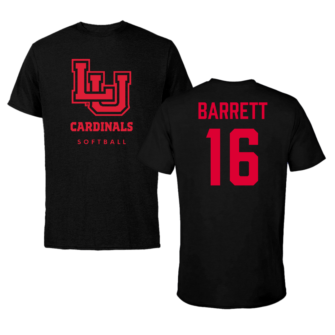 Lamar University Softball Black Cardinal Performance Tee - #16 Payton Barrett
