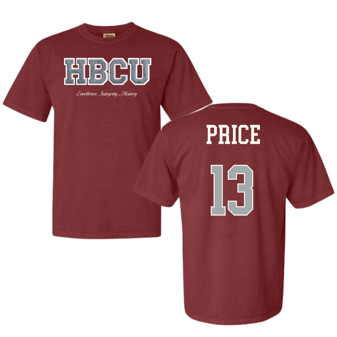 Alabama A&M University Volleyball (W) Maroon HBCU Varsity Comfort Colors Tee - #13 Laela Price