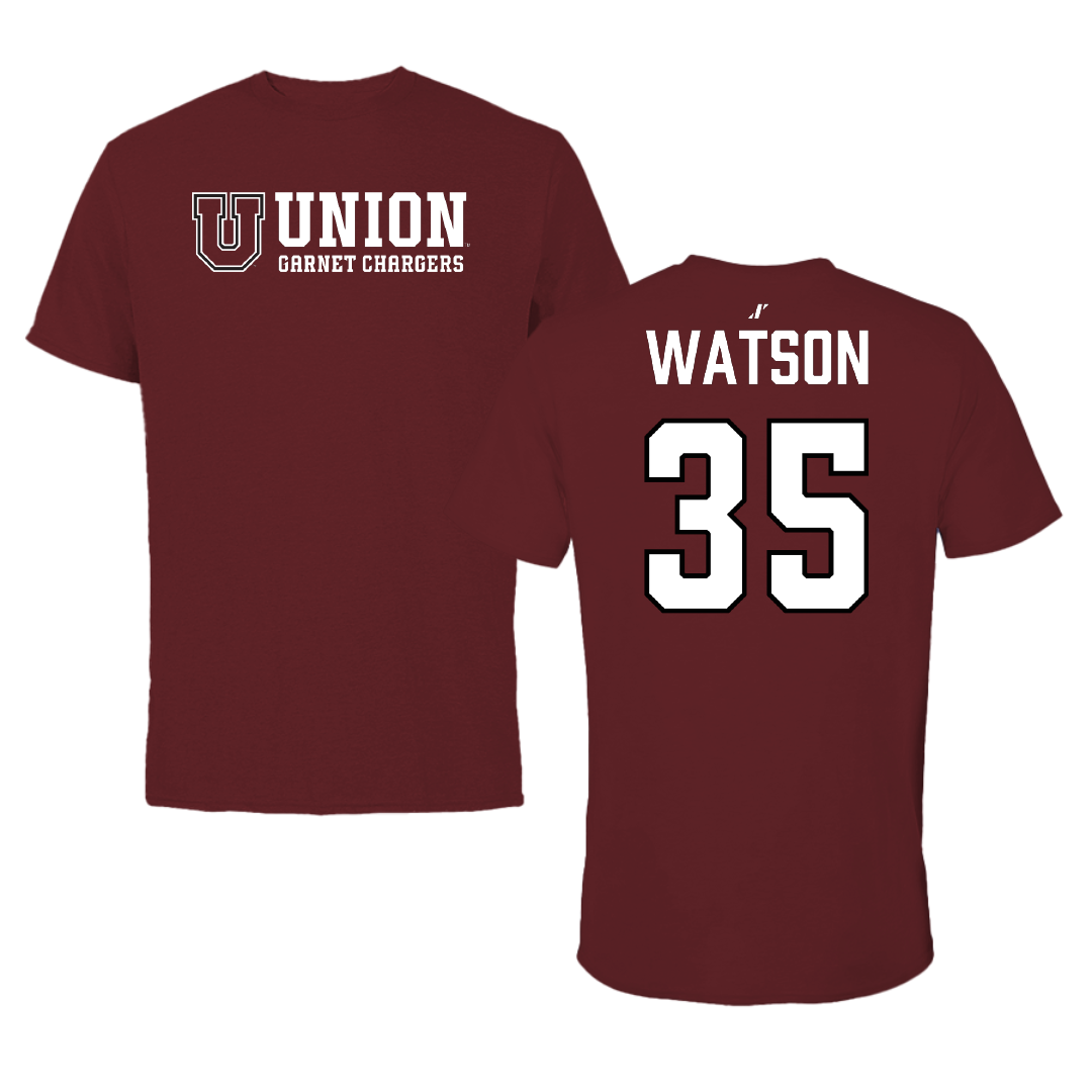 Union College Basketball (M) Maroon General Tee - #35 Jack Watson