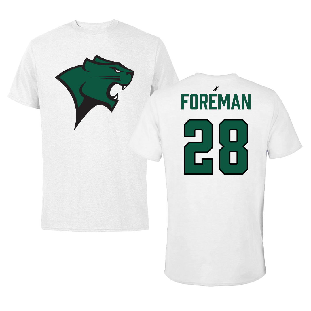 Chicago State University Soccer White Tee - #28 Jewel Foreman