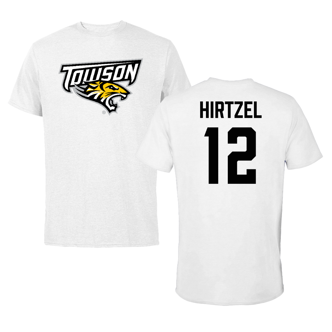 Towson University Field Hockey (W) White Tee - #12 Lexi Hirtzel