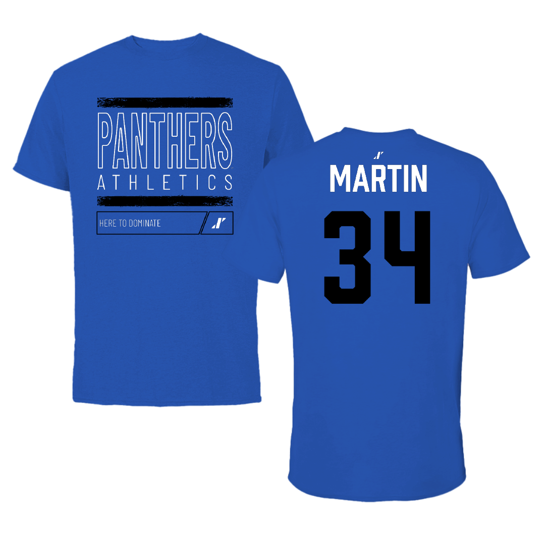 Georgia State University Baseball Blue Dominate Tee - #34 Jayden Martin